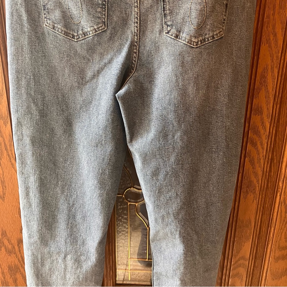 Calvin Klein‎ Classic Blue Denim Jeans Size 16 Y2K Straight Leg High Rise - Picture 11 of 15
